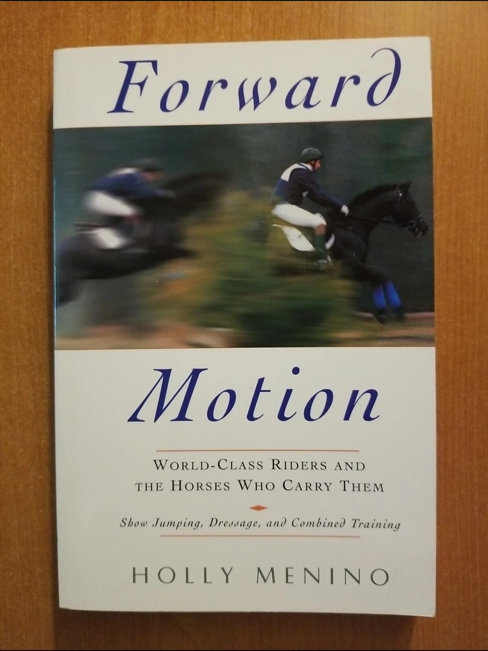 Forward Motion by Holly Menino - White Cover with Blue Accents